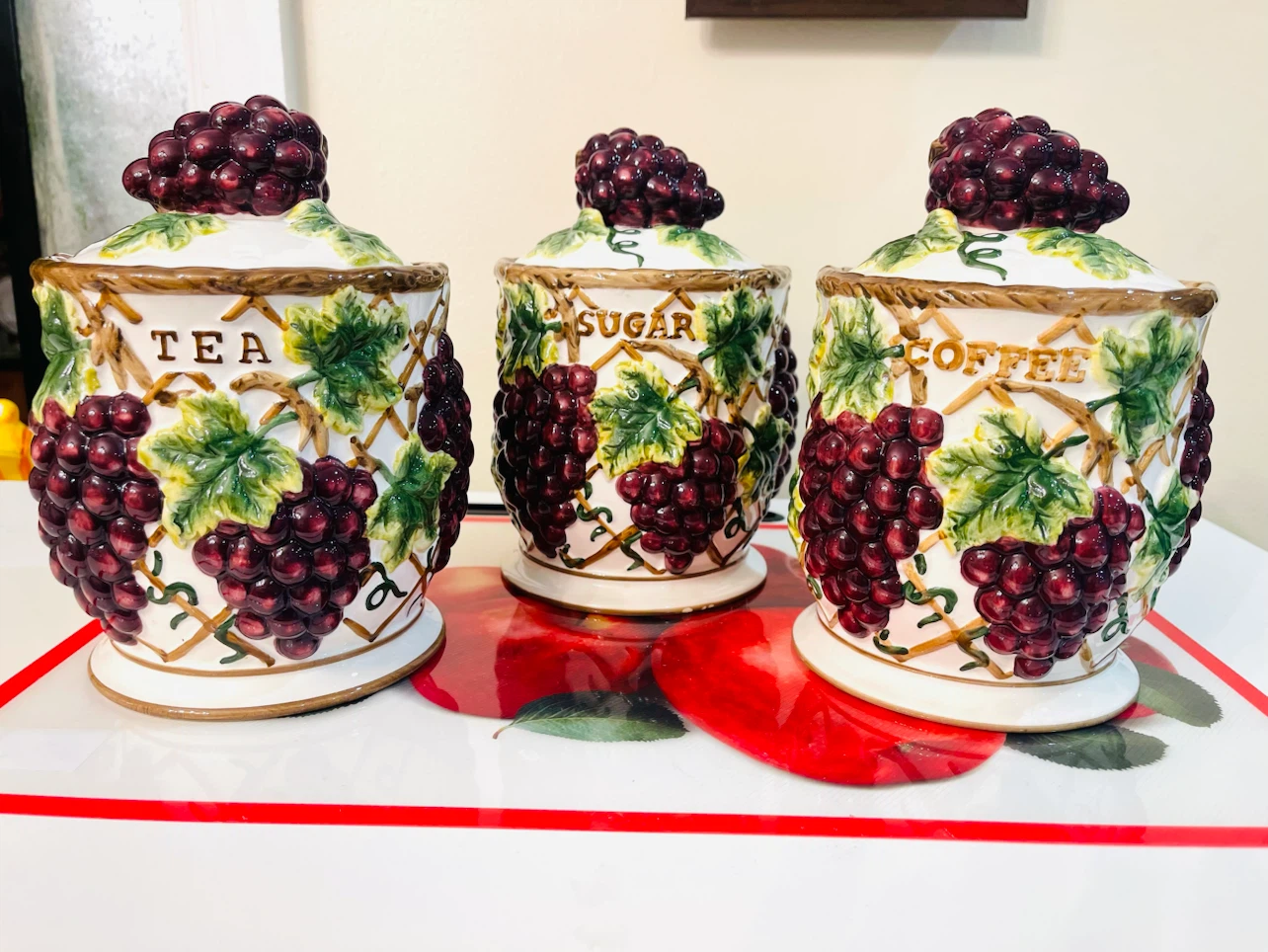 Vintage Grape Ceramic Canister Set - photo 2