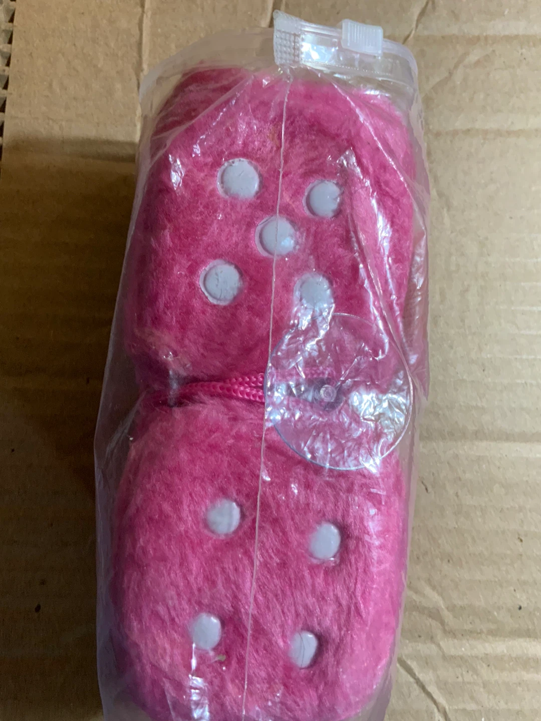 Furry Pink Dice Decor for Car - photo 2