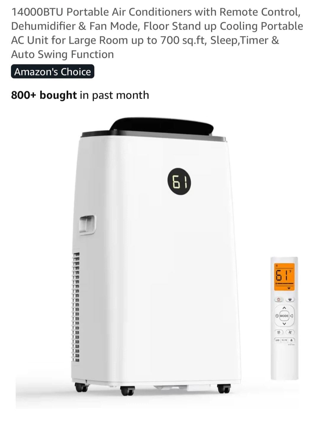 Portable Air Conditioner 14000 BTU - photo 2