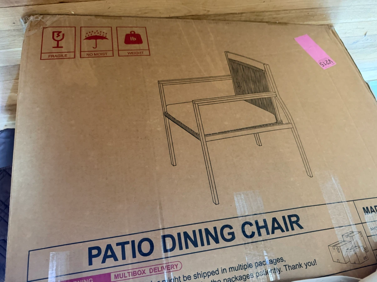 2Pc Outdoor Patio Dining Chair