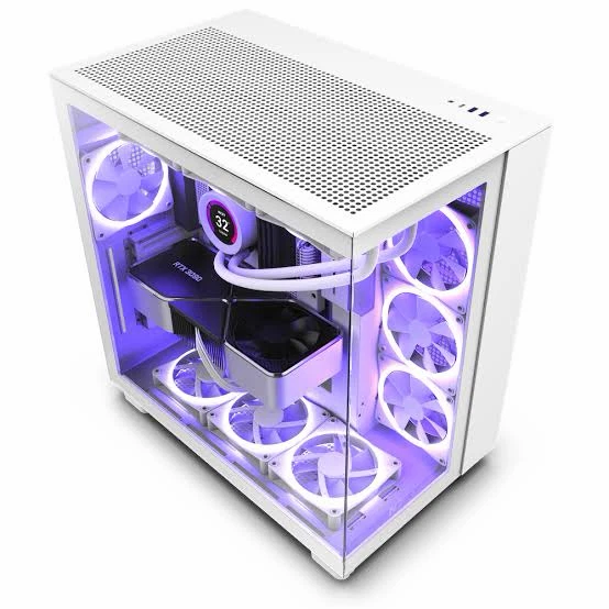 NZXT H9 Flow White ATX Mid-Tower Computer Case