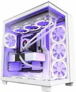NZXT H9 Flow White ATX Mid-Tower Computer Case - photo 2