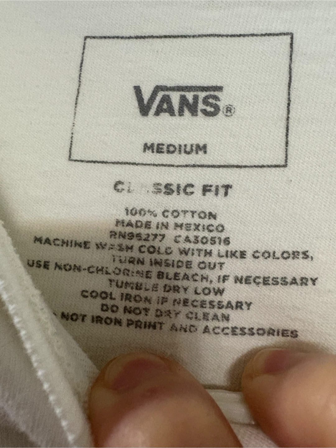 Vans Long Sleeve T-Shirt Medium - photo 2