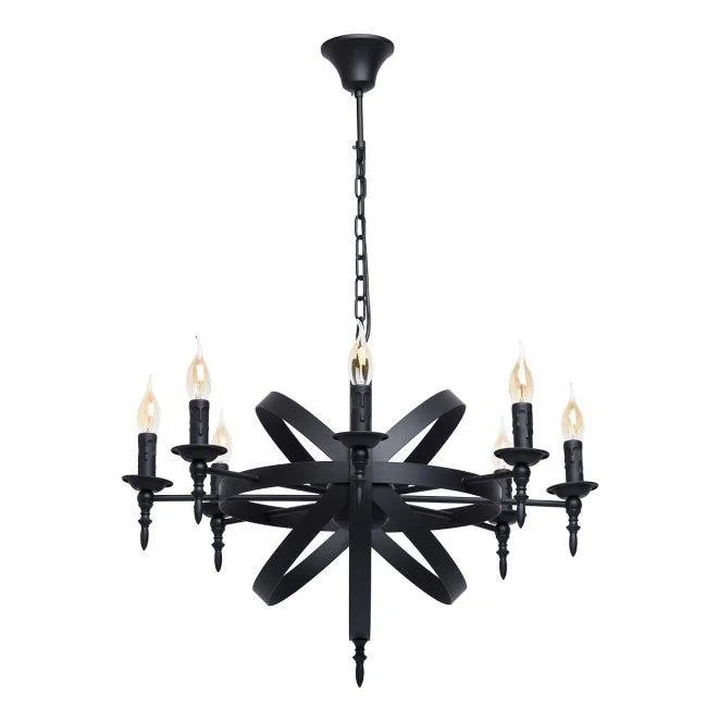 DECORISTRA 6 Lights Black Wrought Iron Chandelier - photo 5