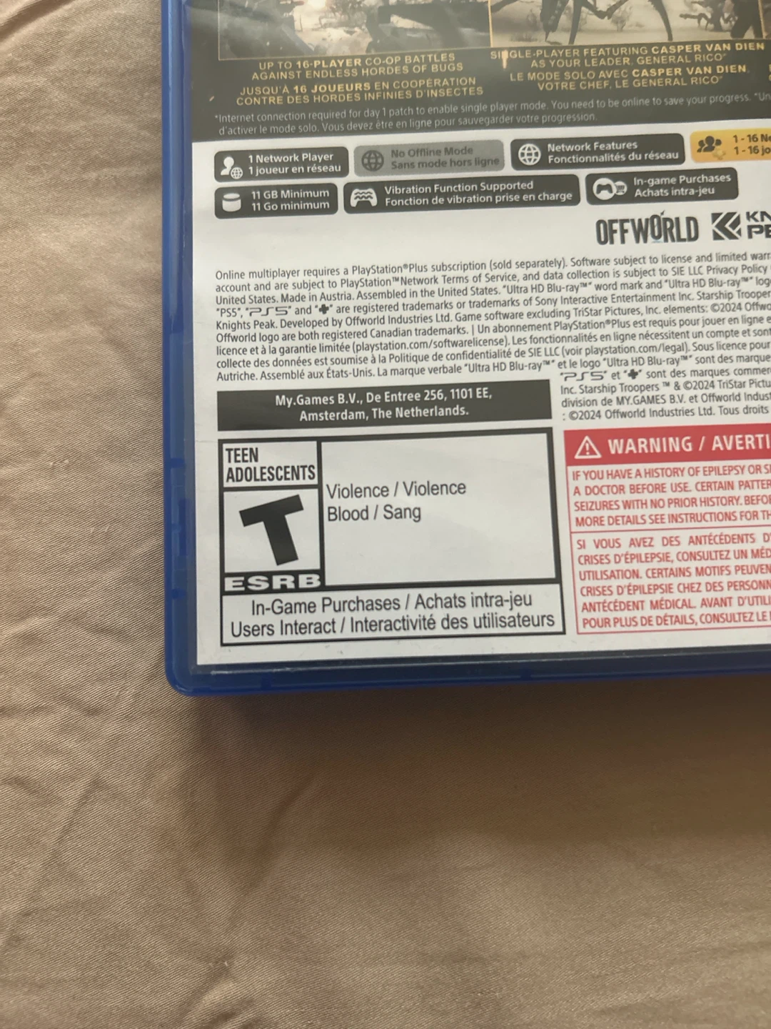 Starship Troopers: Extermination PS5 Game - photo 4