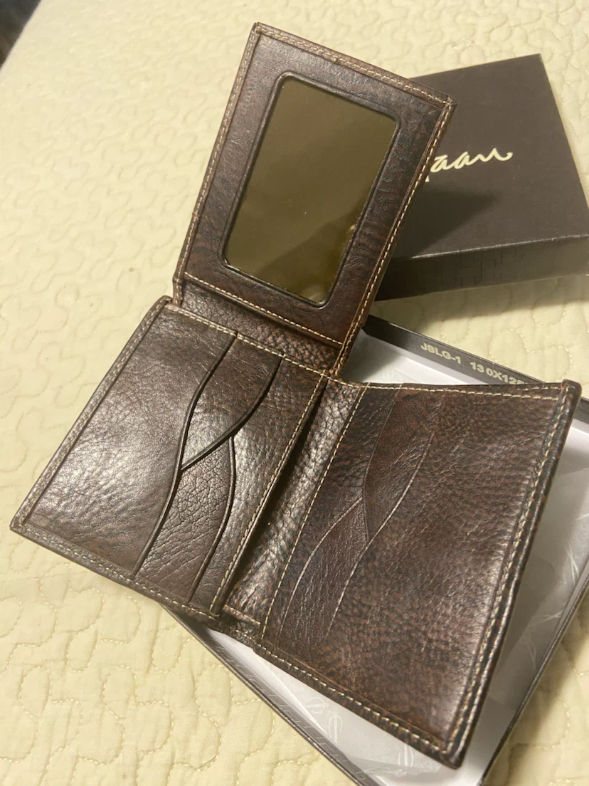 Cole Haan Brown Leather Bifold Wallet with Left Side Flip Up - photo 3