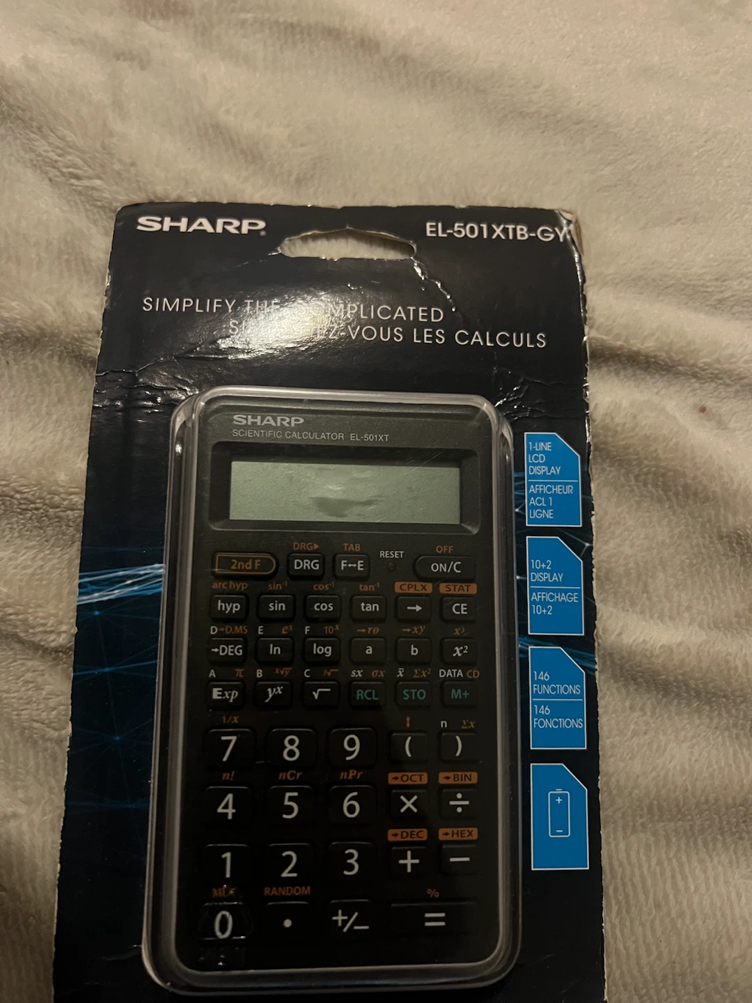 Sharp EL-501XTB-GY Scientific Calculator