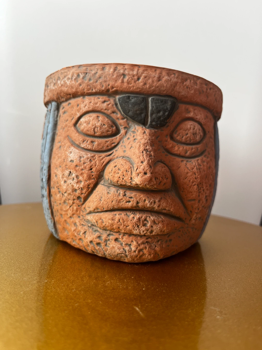Unique Terracotta Ethnic Face Planter Pot - photo 2