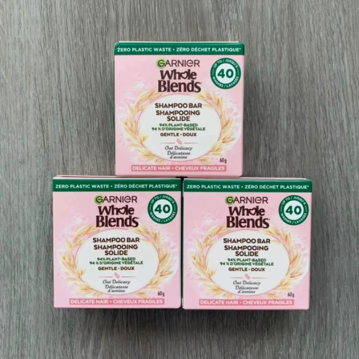 Garnier whole blends shampoo bar x 3