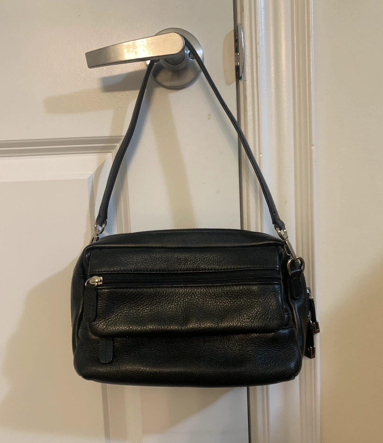 Black Leather Shoulder Bag