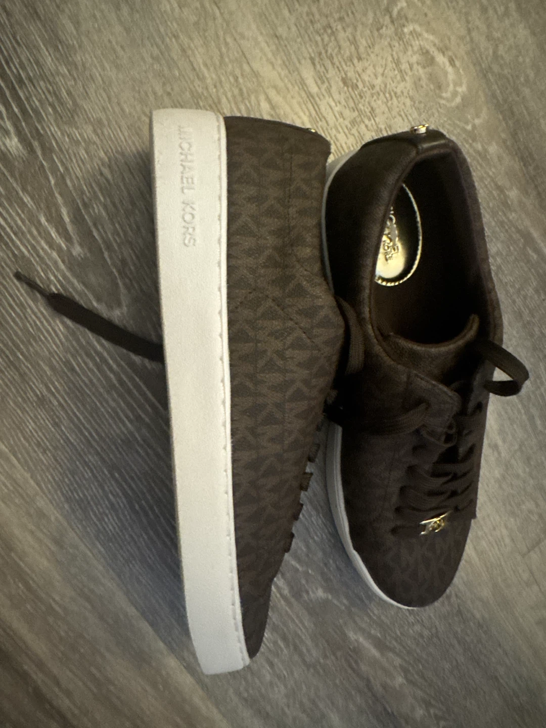 Michael Kors Sneakers Brown MK Print - photo 2