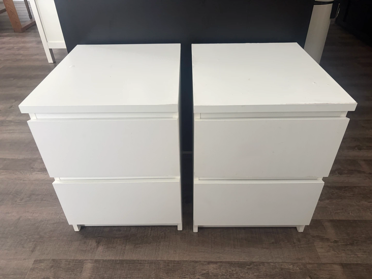 Pair of IKEA MALM nightstands