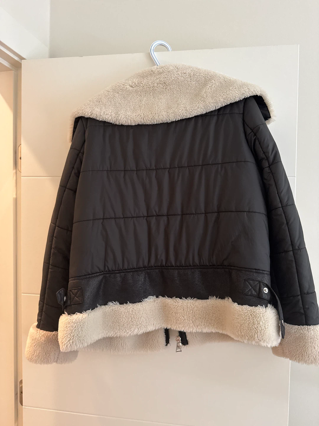 Karl Lagerfeld Faux Leather Aviator Jacket