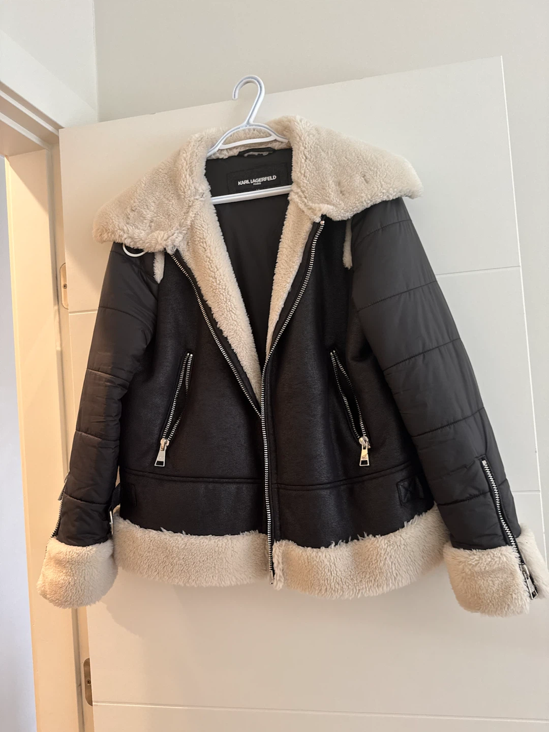 Karl Lagerfeld Faux Leather Aviator Jacket - photo 2