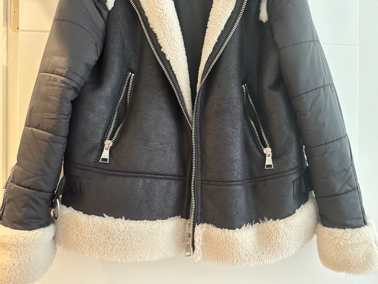 Karl Lagerfeld Faux Leather Aviator Jacket - photo 4