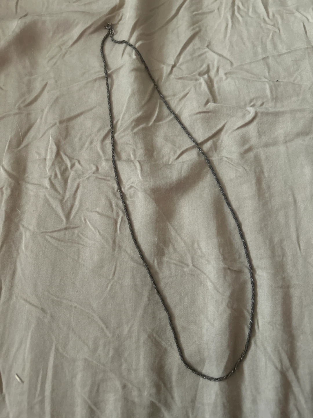 Sterling silver rope chain necklace