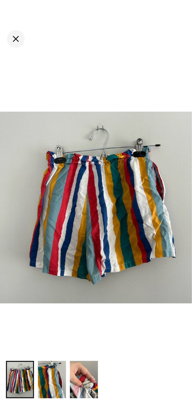 Pegalove Striped Shorts XS