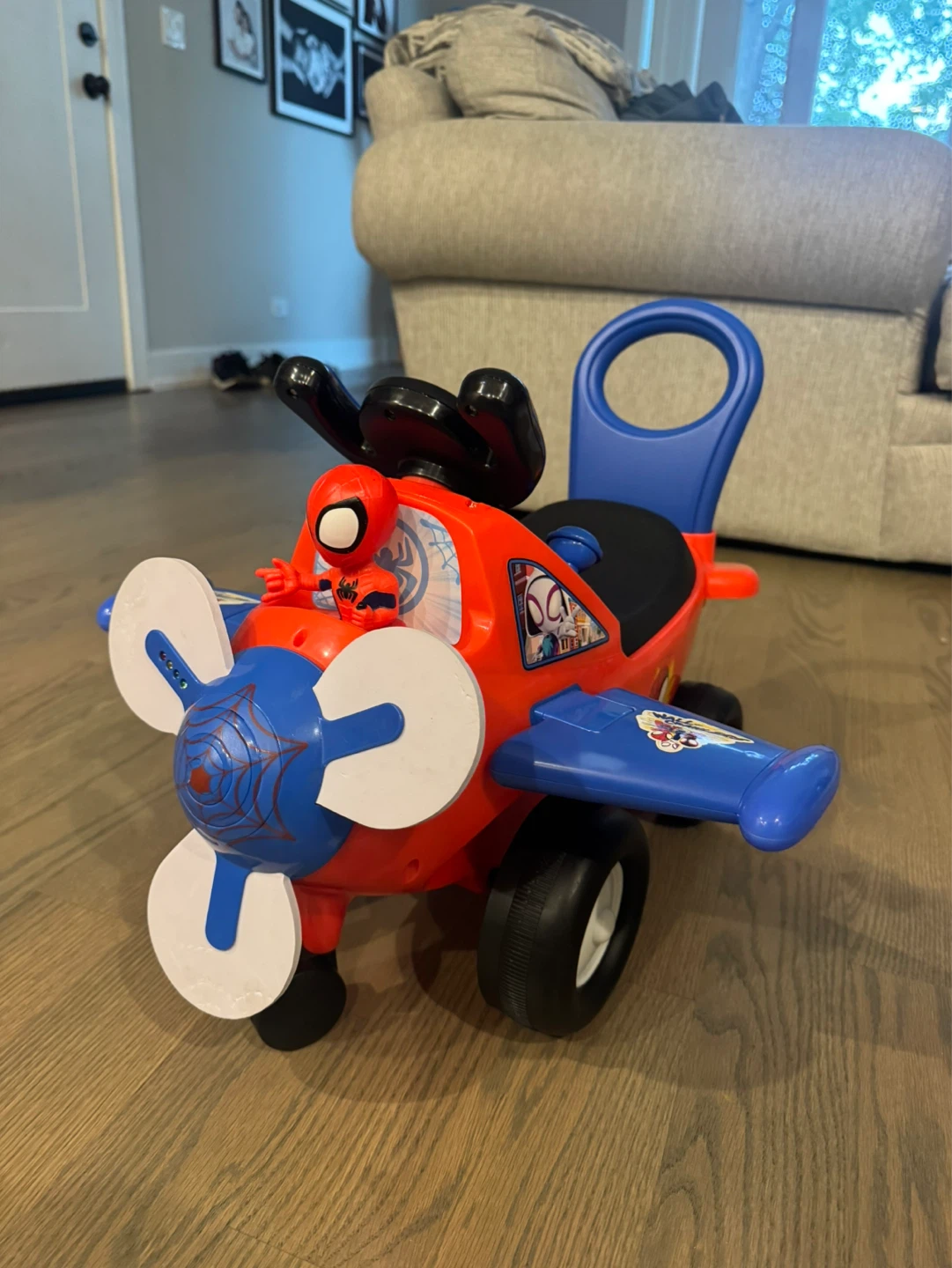 Spider-Man Ride-On Plane Toy