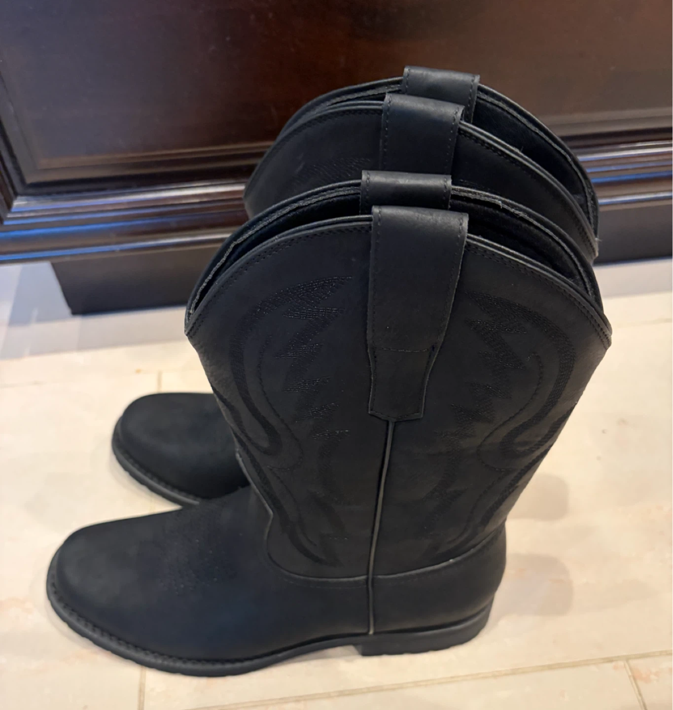 New J's.o.l.e Men’s US 9/EUR 42 Black Round Toe Cowboy Boots - photo 4