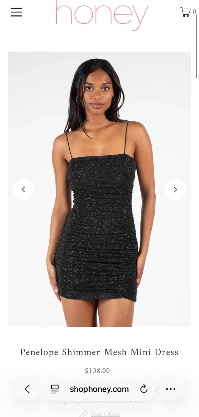 Honey- Shimmer Black Mesh Dress - photo 5