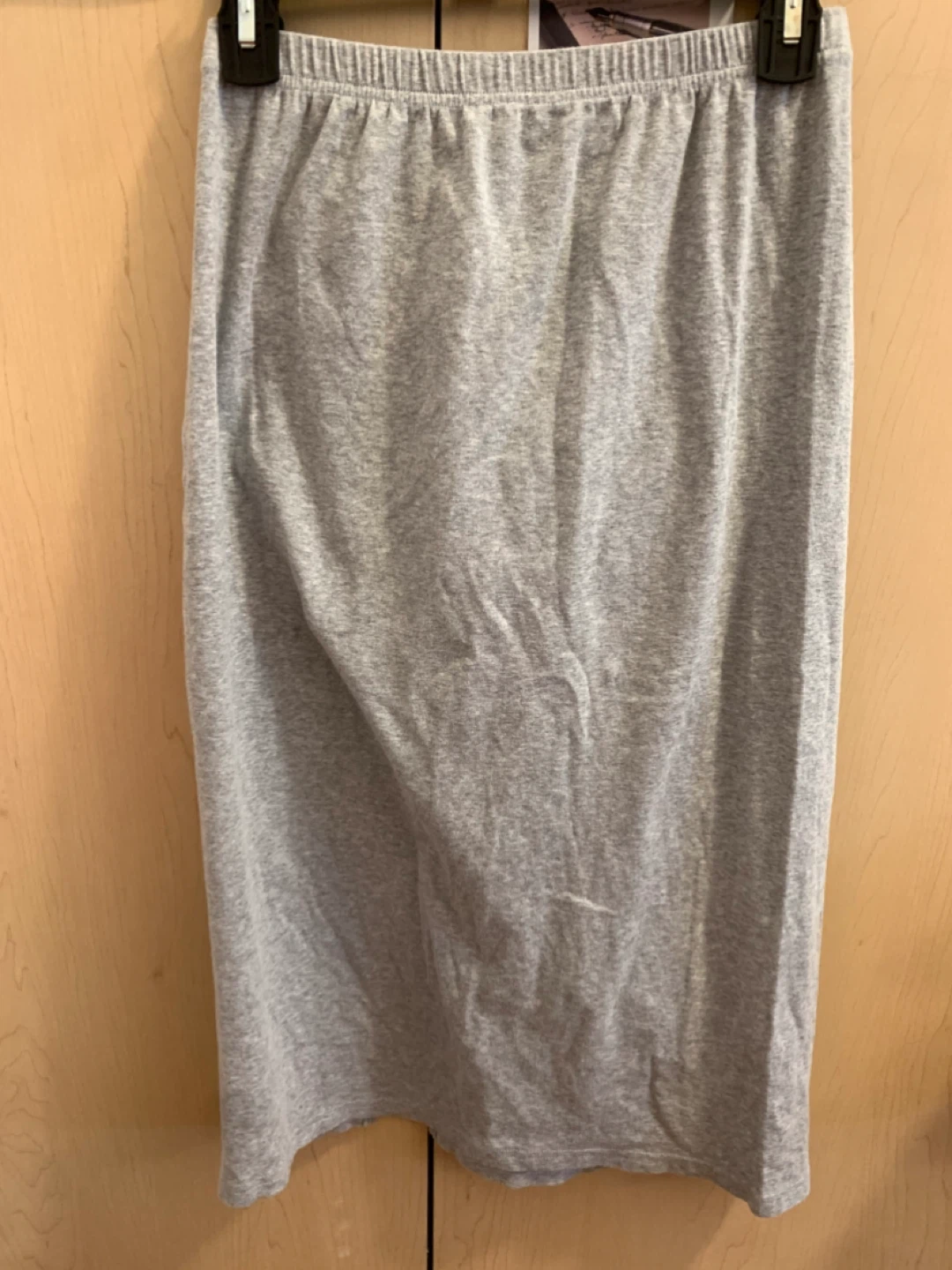 Size S Grey 2-Piece Set Crop Hoodie & Ruched Slit Skirt - photo 4