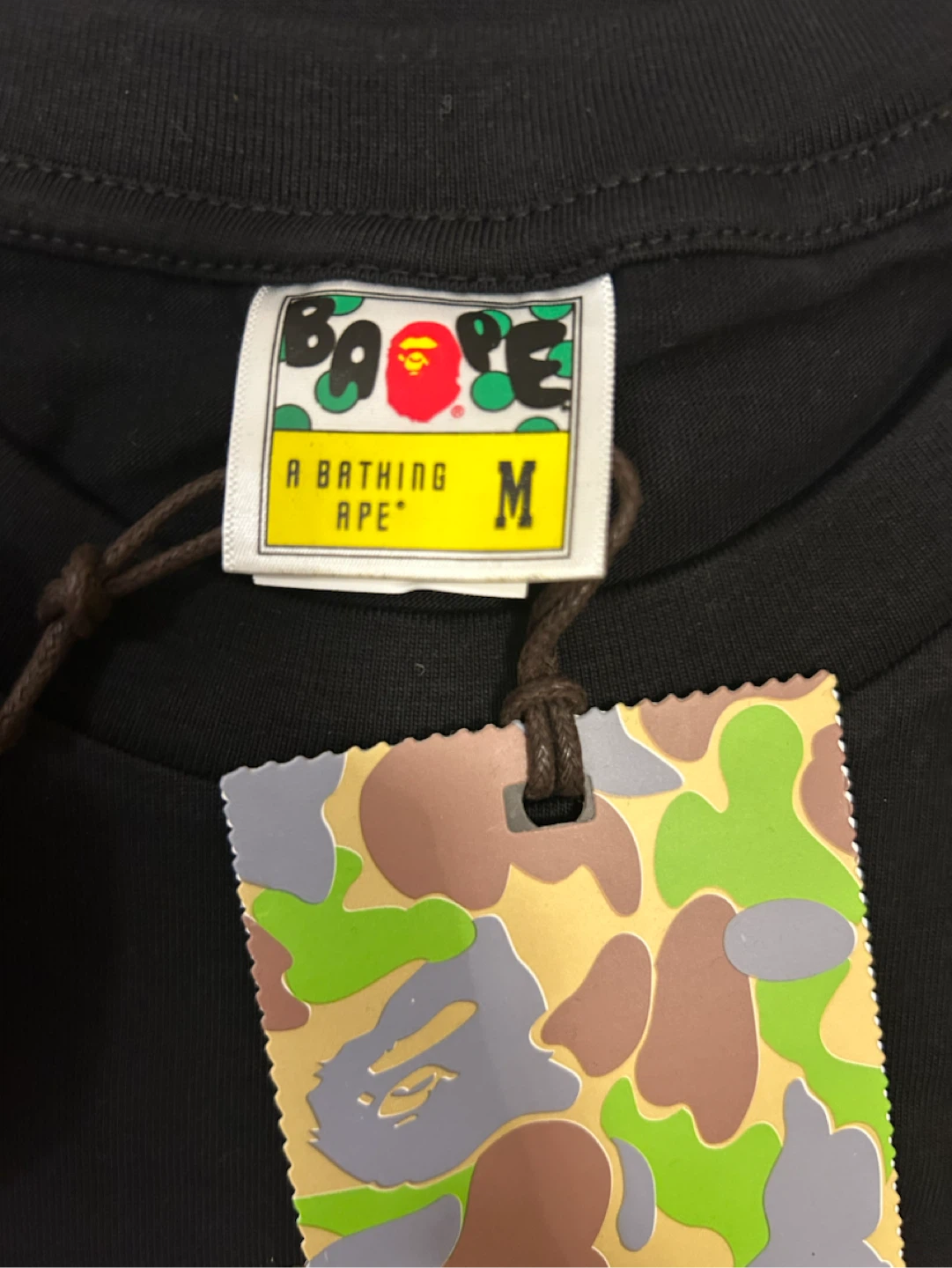 1:1 A Bathing Ape Black Ape Head T-Shirt - Size M - photo 4