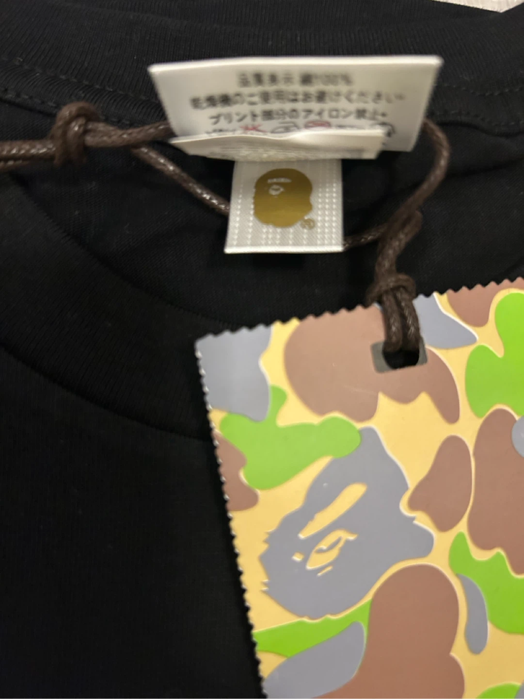 1:1 A Bathing Ape Black Ape Head T-Shirt - Size M - photo 5