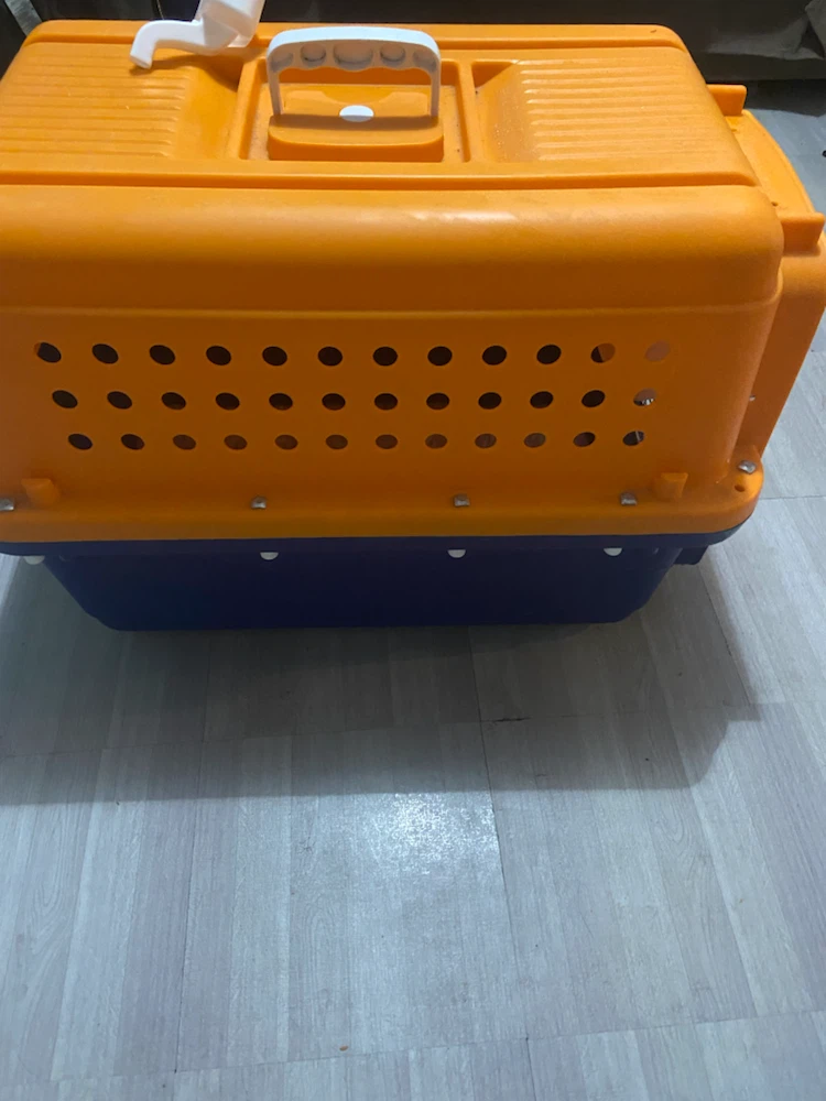 Orange and Blue Pet Carrier with Handle - photo 5