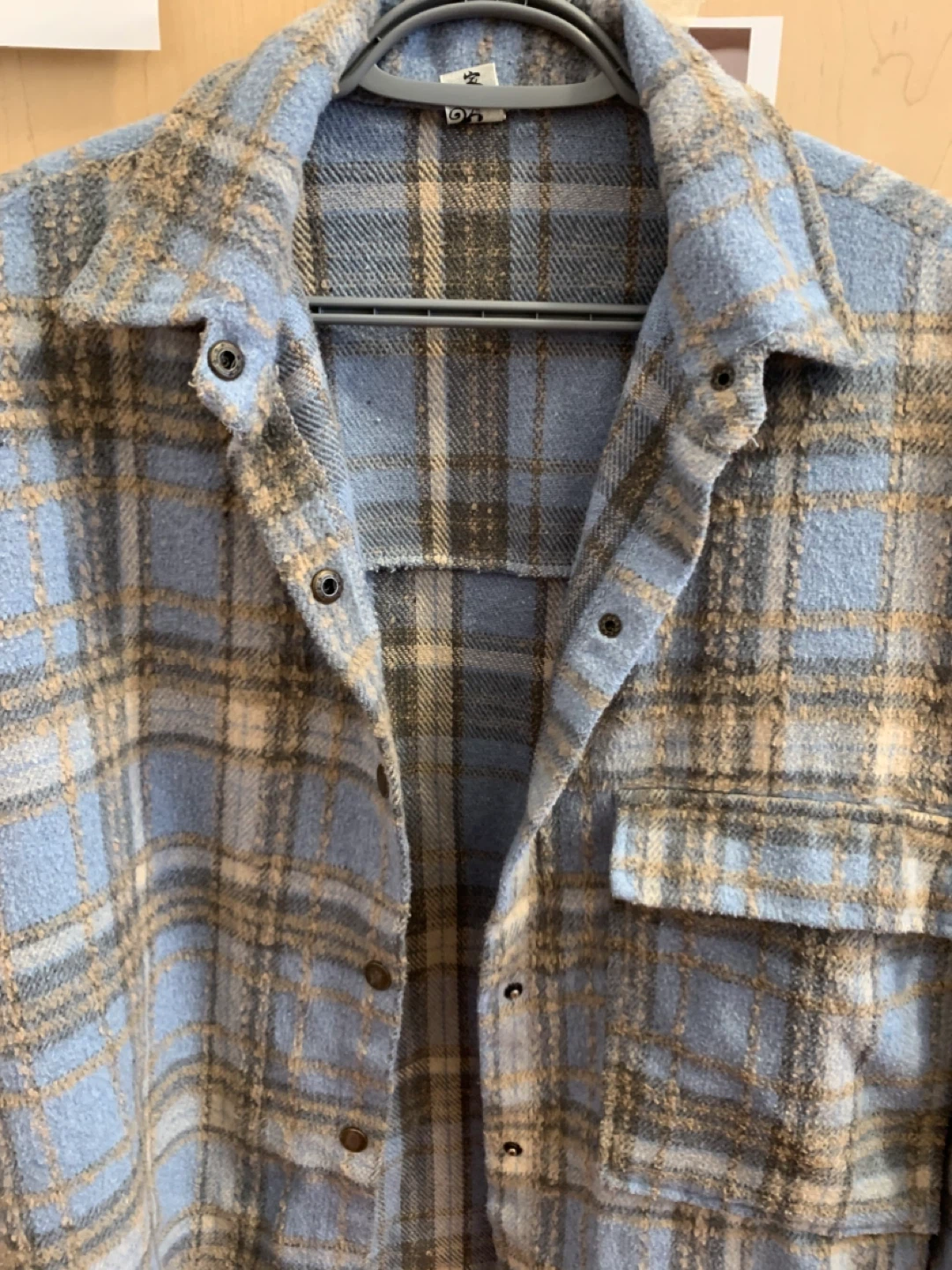 Size S Oversized Blue Jacket Cozy Shirt Coat - photo 3