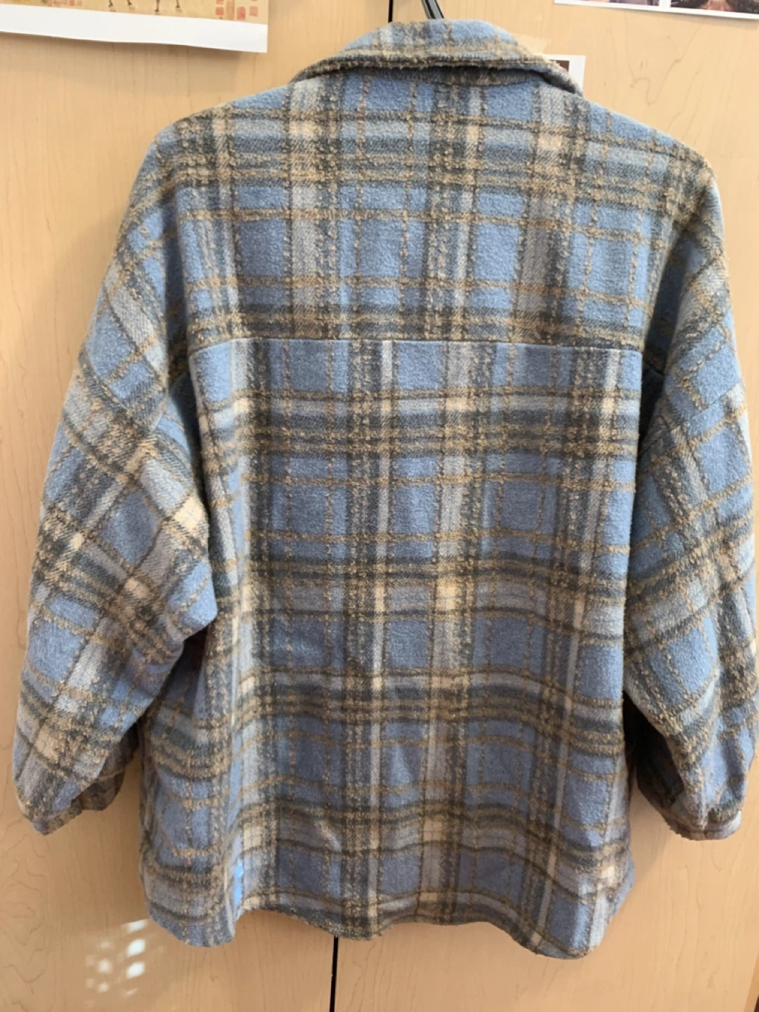 Size S Oversized Blue Jacket Cozy Shirt Coat - photo 2