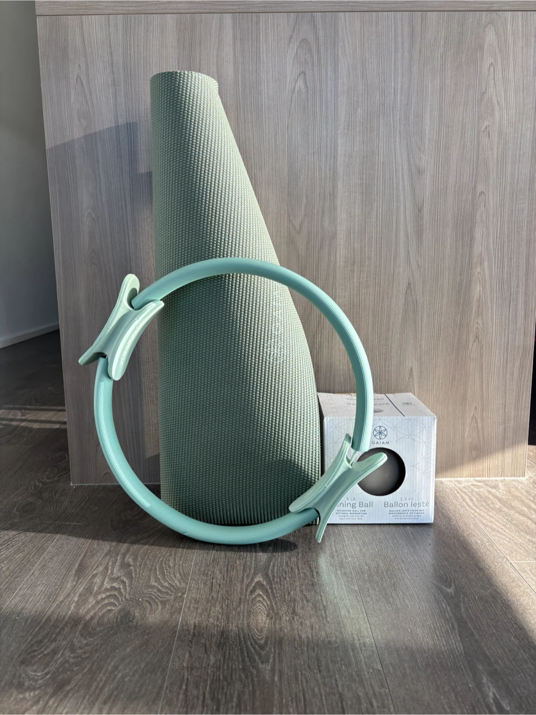 Gaiam Yoga Mat and Weighted Ball Set