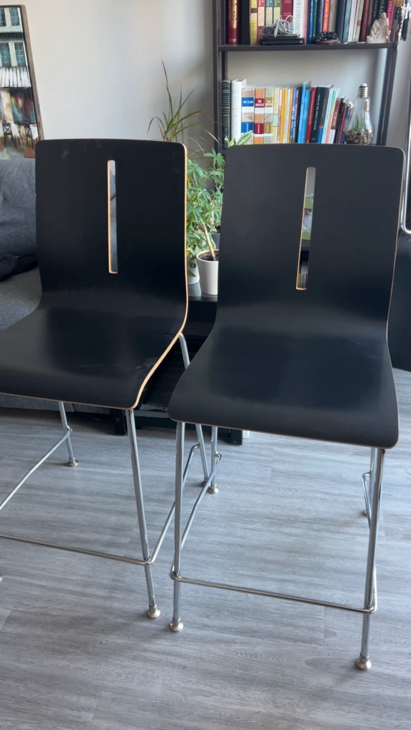 Black Bar Stools (Set of 4)