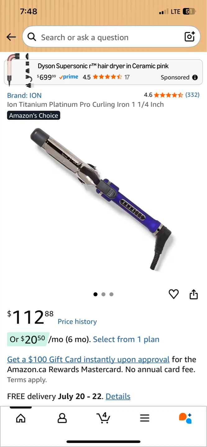 ION Titanium Platinum Pro Curling Iron 1 1/4 Inch - photo 4