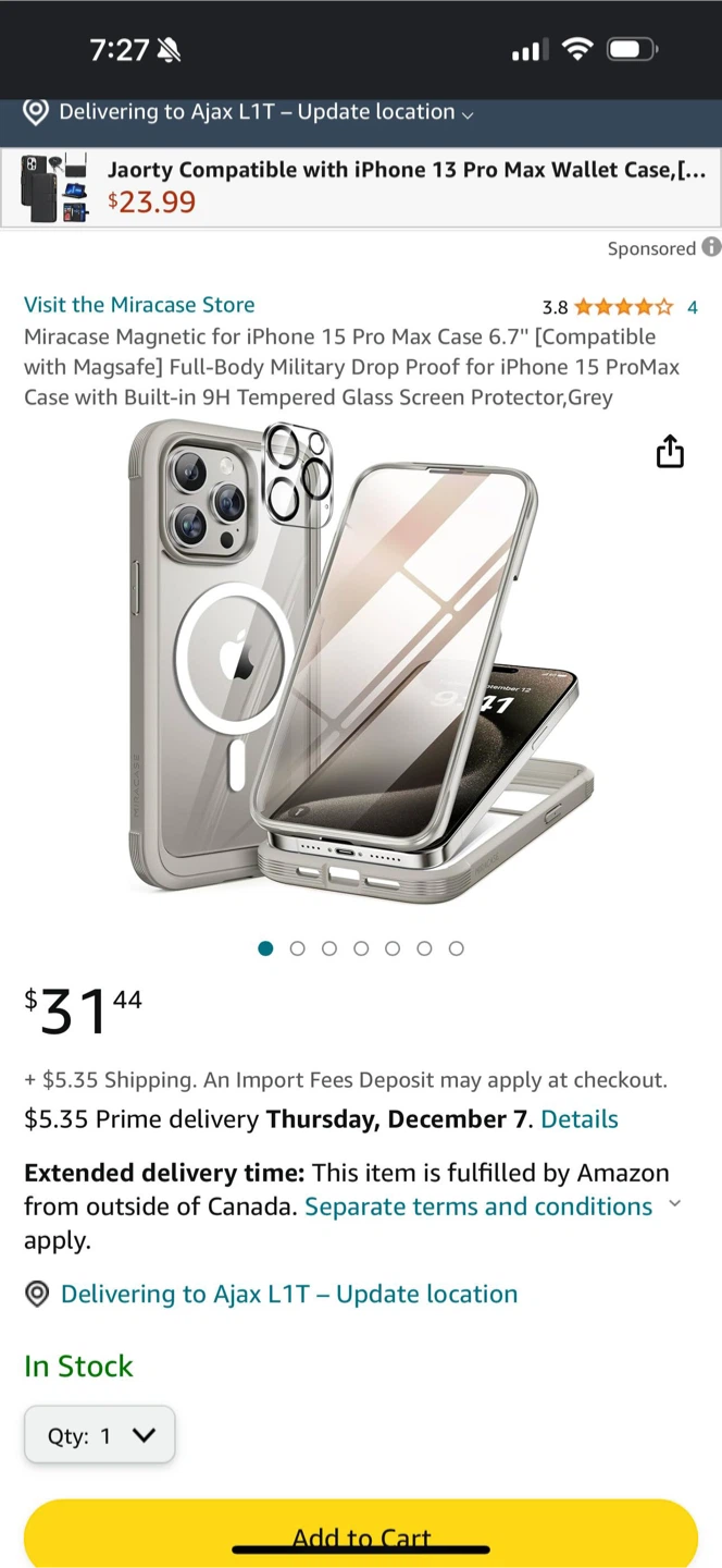 iPhone 15 pro max case comes with case and lens protectors - photo 2