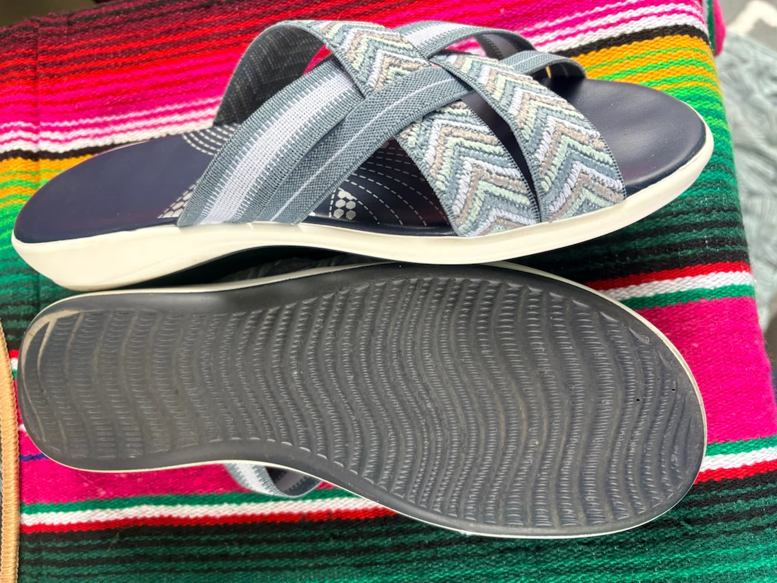 Blue criss-cross strap sandals - photo 2