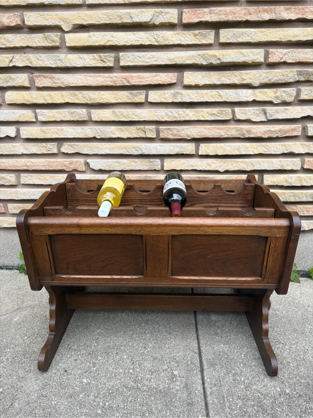 Reprodux Antique Wooden Wine Rack