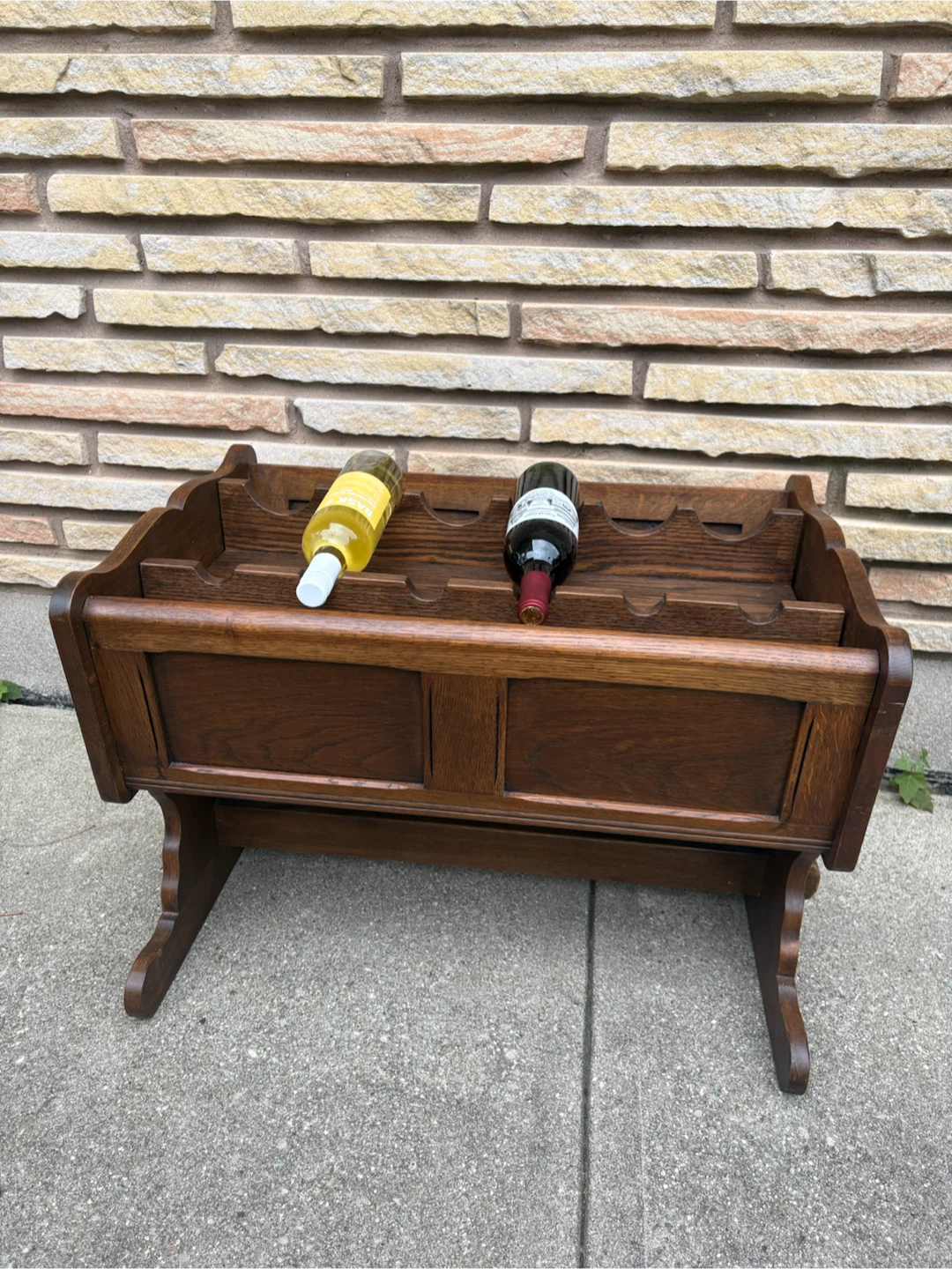 Reprodux Antique Wooden Wine Rack - photo 2