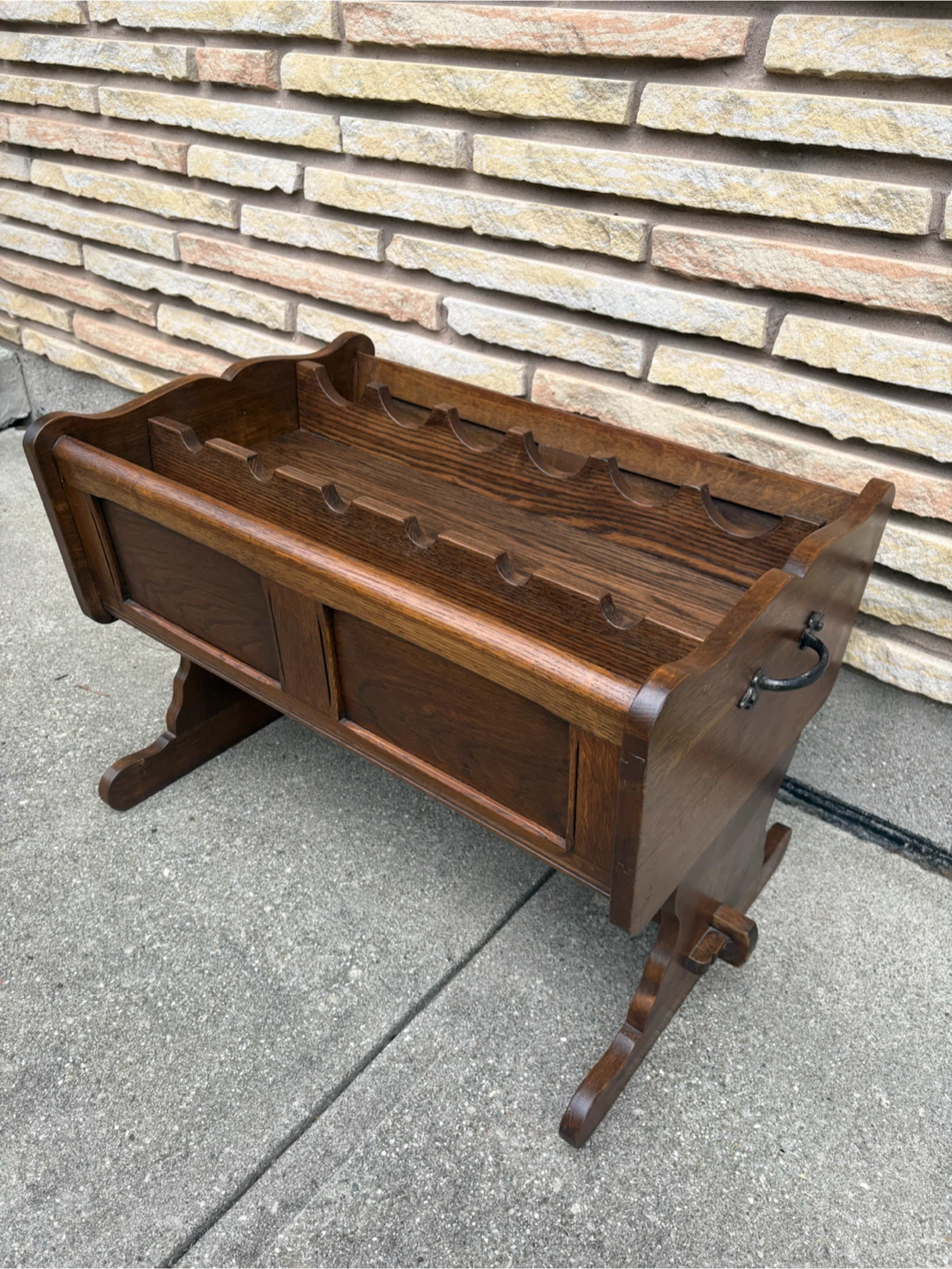 Reprodux Antique Wooden Wine Rack - photo 4