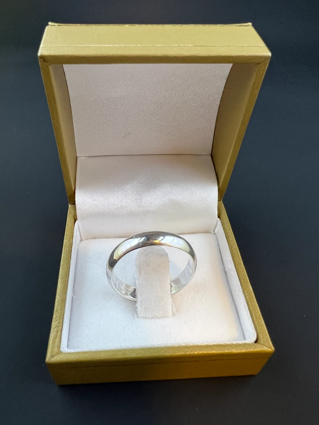 Vintage Domed Sterling Silver Wedding Band