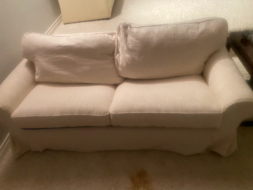 Cream Loveseat Couch cum bed