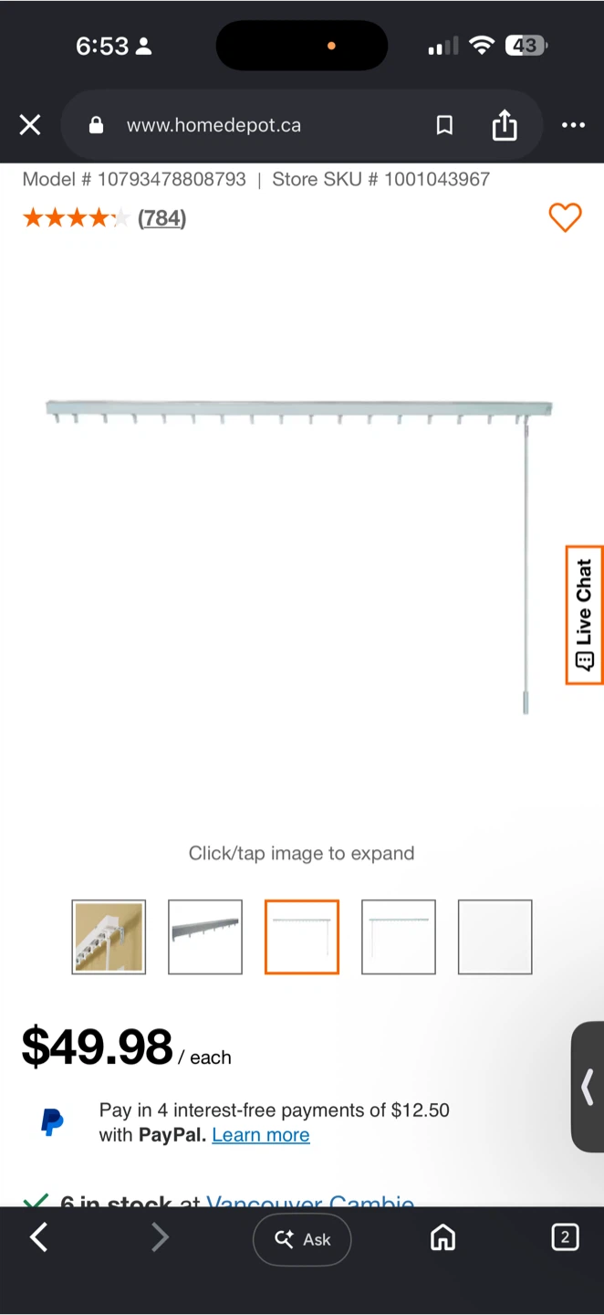 Vertical Blinds Head Rail – 78” - photo 2