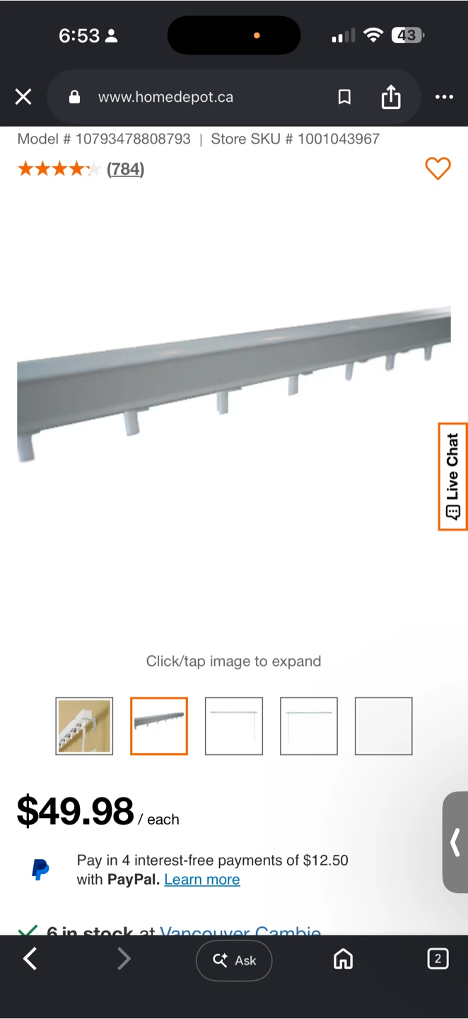 Vertical Blinds Head Rail – 78” - photo 3