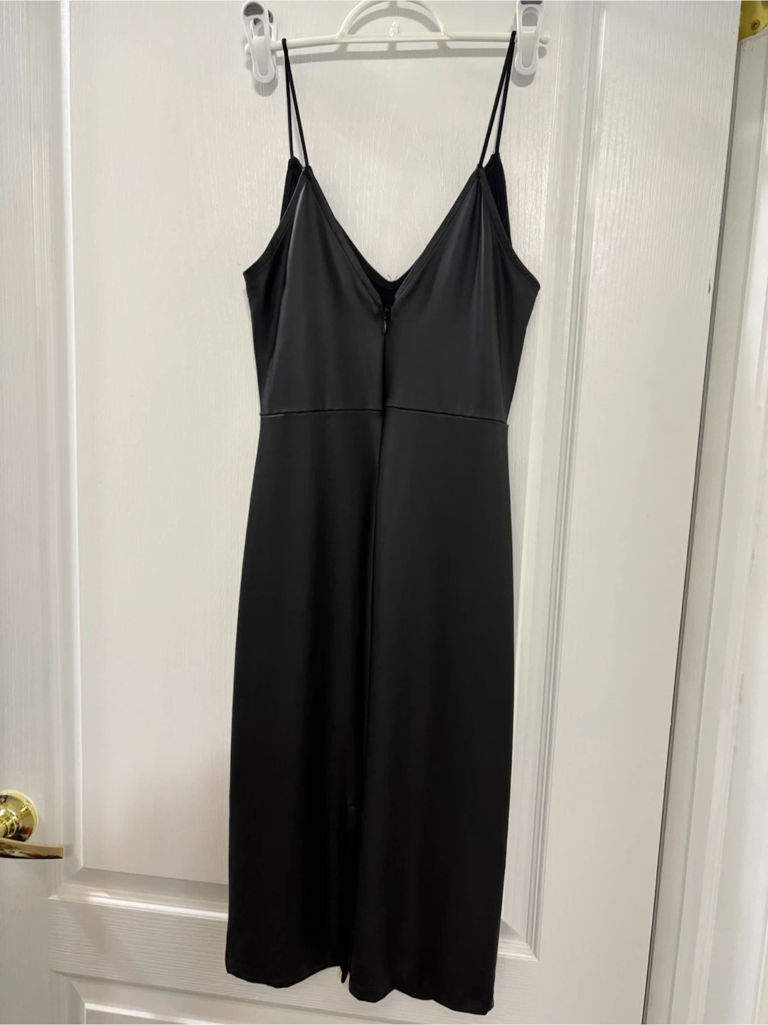 Forever 21 Black Faux Leather Spaghetti Strap Dress - photo 4