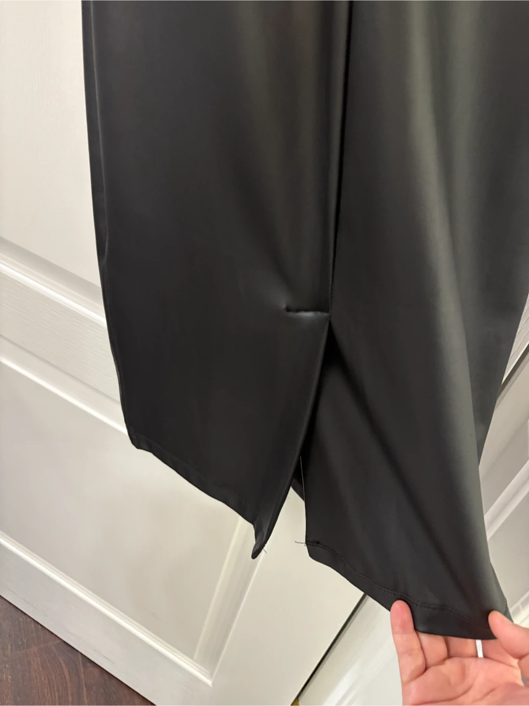 Forever 21 Black Faux Leather Spaghetti Strap Dress - photo 5
