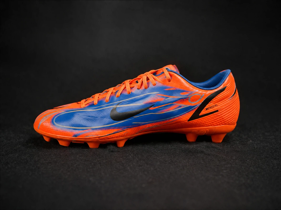 Orange and Blue Nike Soccer Cleats, Size (9) - photo 2
