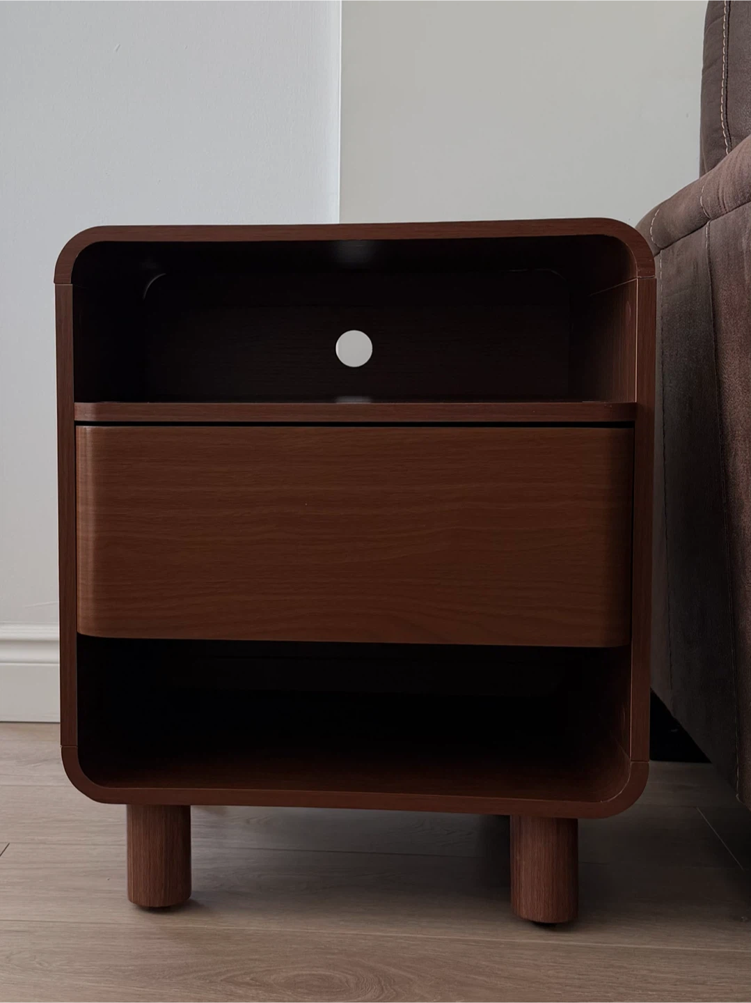Wooden Nightstand with Drawer