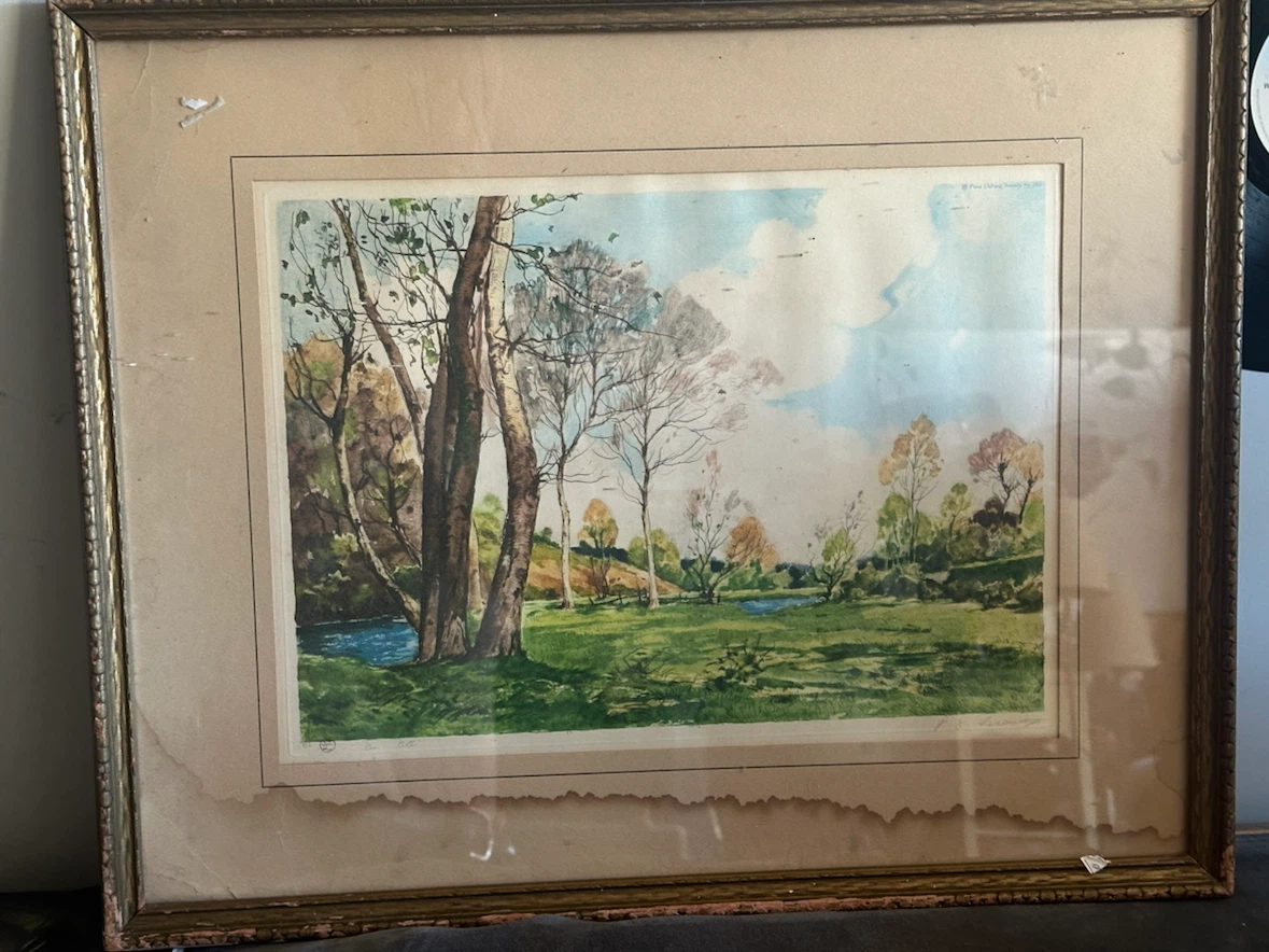Paul Émile Lecomte "En Été" Aquatint Etching