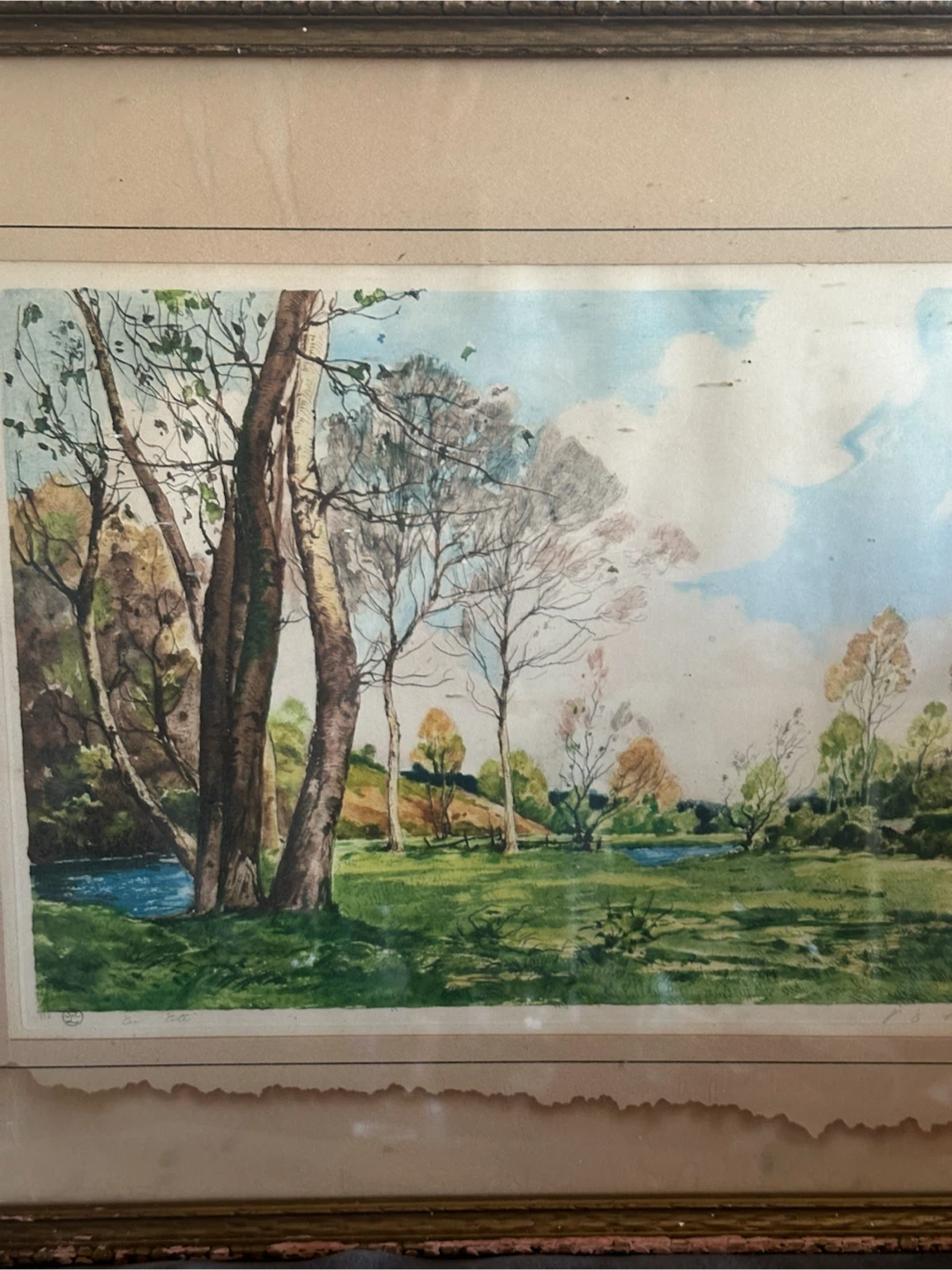 Paul Émile Lecomte "En Été" Aquatint Etching - photo 3