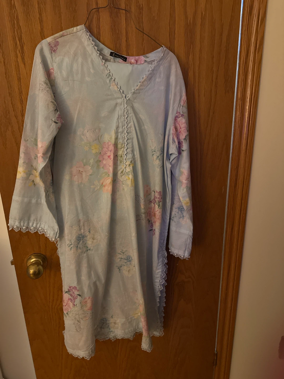 Light Blue Floral Tunic