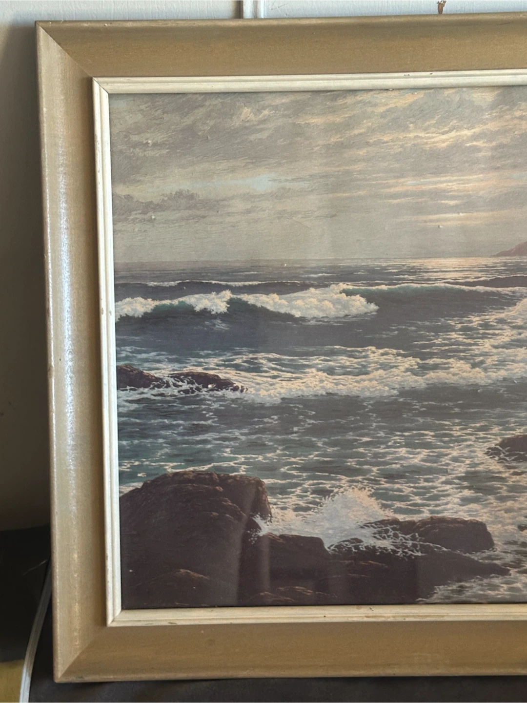 Vintage Anton Gutknecht Framed Seascape Print - photo 2